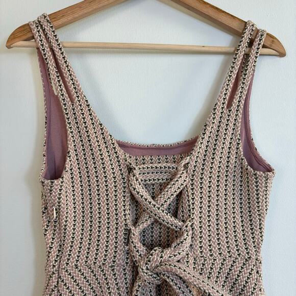 Anthropologie Maeve Jacquard Mini Dress size Small Fit and Flare Pastel Spring - Picture 12 of 16